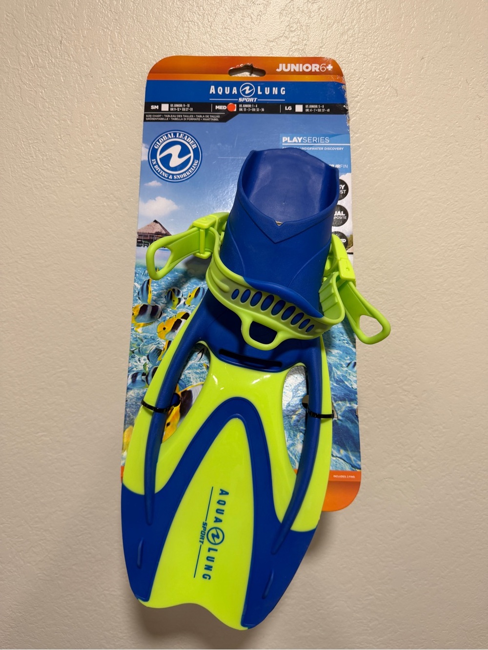 Aqua Lung Kids Neon Green & Blue Water Shoes - Junior
